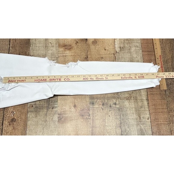 Judy Blue Jeans Womens Junior 7/28 White Distressed Skinny Actual 28X27 Ankle - Picture 7 of 12